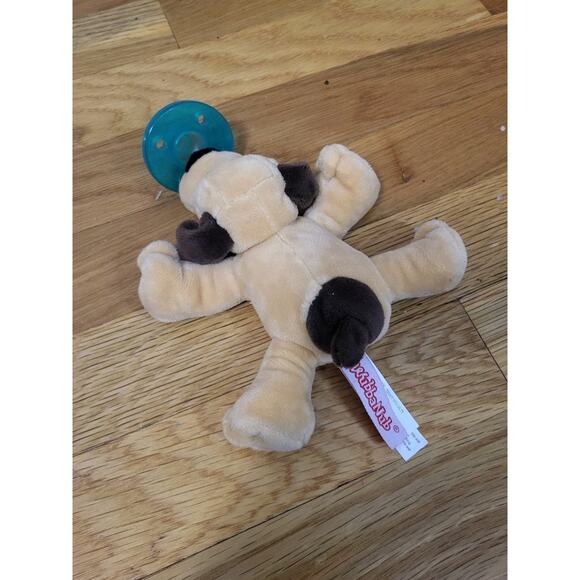 WubbaNub Pacifier Plush Puppy Dog Tan Brown Soothie Baby Stuffed Animal - Picture 9 of 9